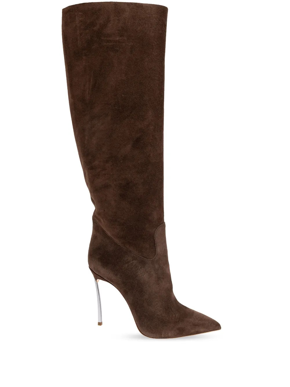 Casadei 100mm Blade suede boots - Brown | Farfetch Global