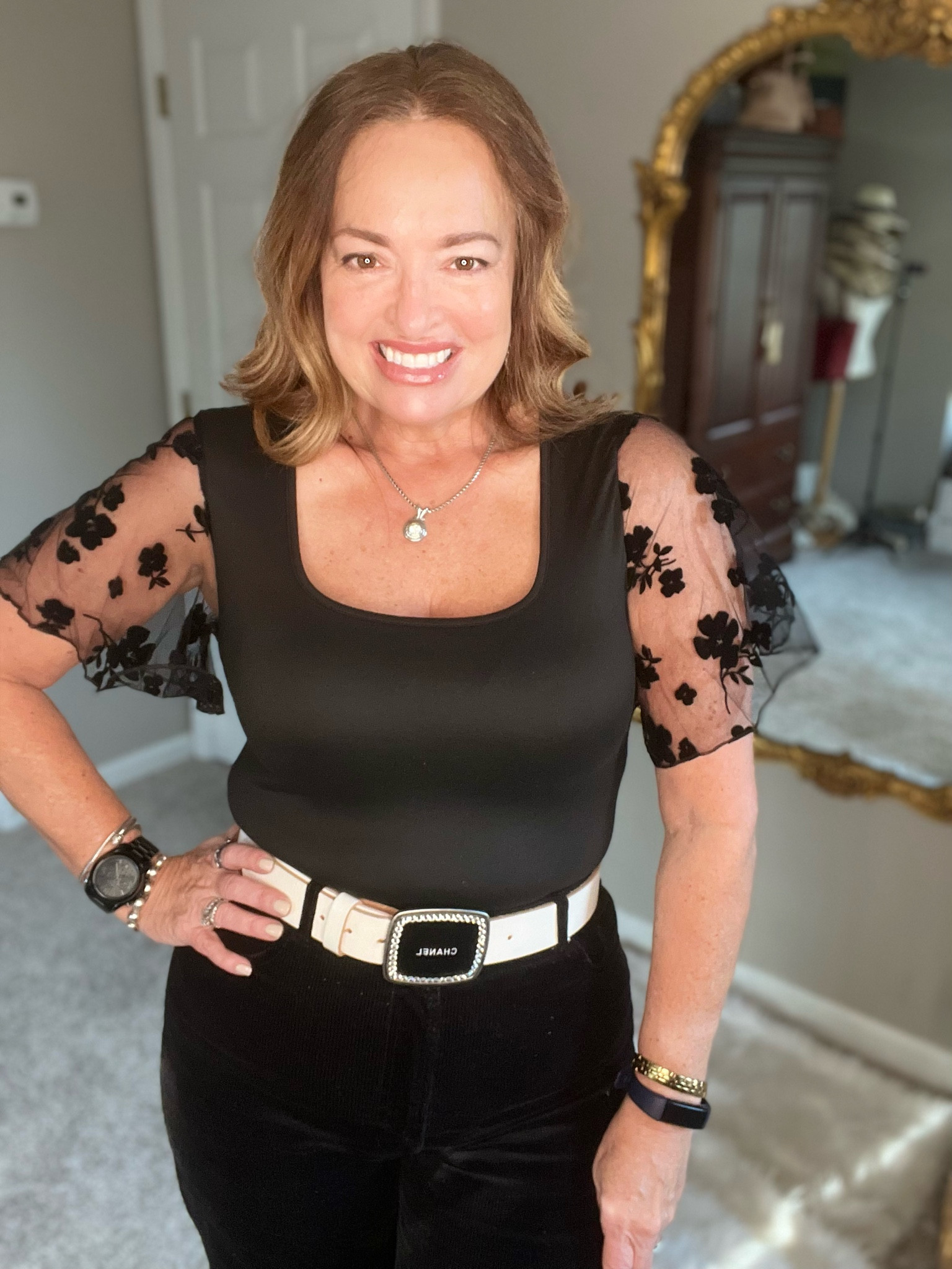 Beautiful floral sheer sleeve bodysuit!
The square neckline is so flattering. A fabulous price. Romantic details are perfect for❤️🥰Day….

#LTKFind #LTKstyletip #LTKunder50