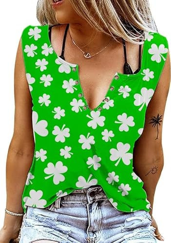 Lucky Irish Shamrock St. Patty's Day Shirts V Neck Saint Patricks Day Tee Shamrock T-Shirt | Amazon (US)