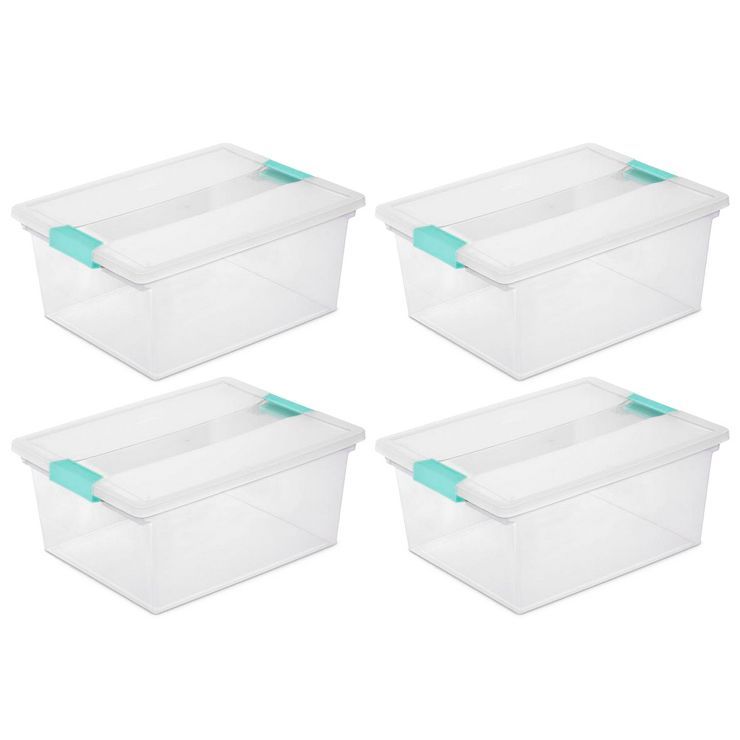 Sterilite Deep Plastic Stackable Storage Container Bin Box Tote with Clear Latching Lid Organizin... | Target