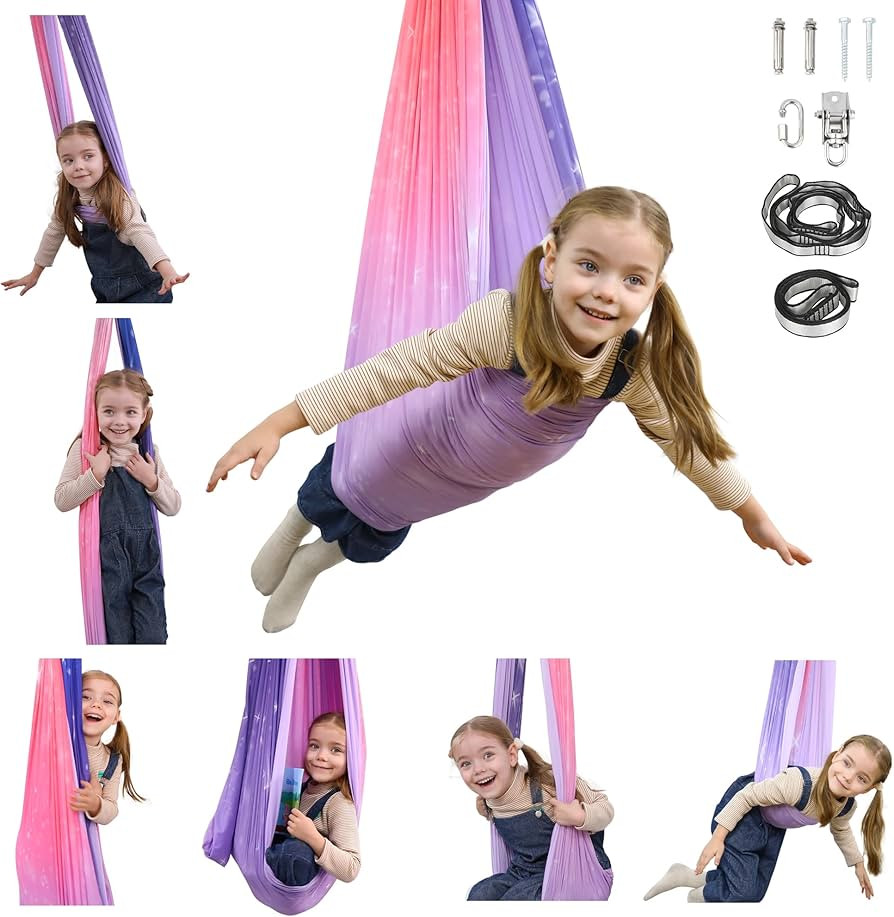 Sensory Swing, Sensory Swing for Kids & Adults, Indoor & Outdoor Sensory Swing, Double Layer Ther... | Amazon (US)