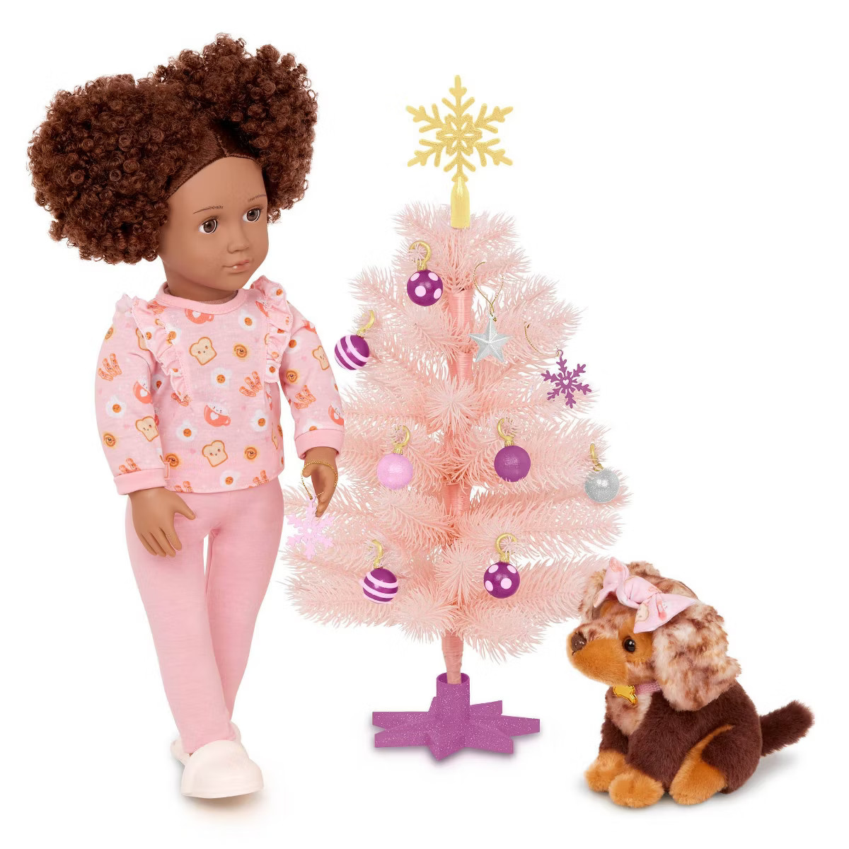 Our Generation Snowflakes & Sparkles Pink Holiday Tree Accessory Set for 18" Dolls | Target