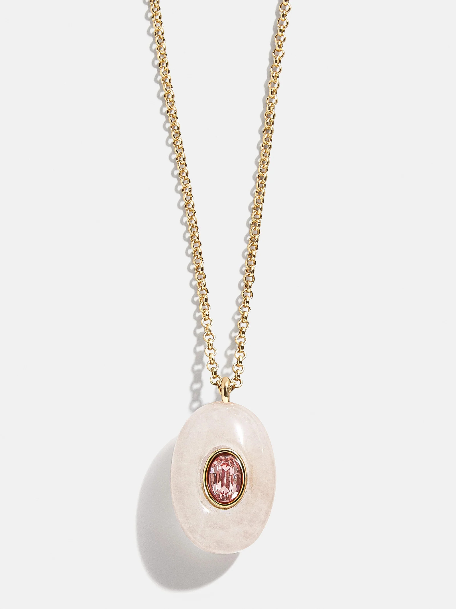 Aura Semi-Precious Pendant Necklace - Pink | BaubleBar