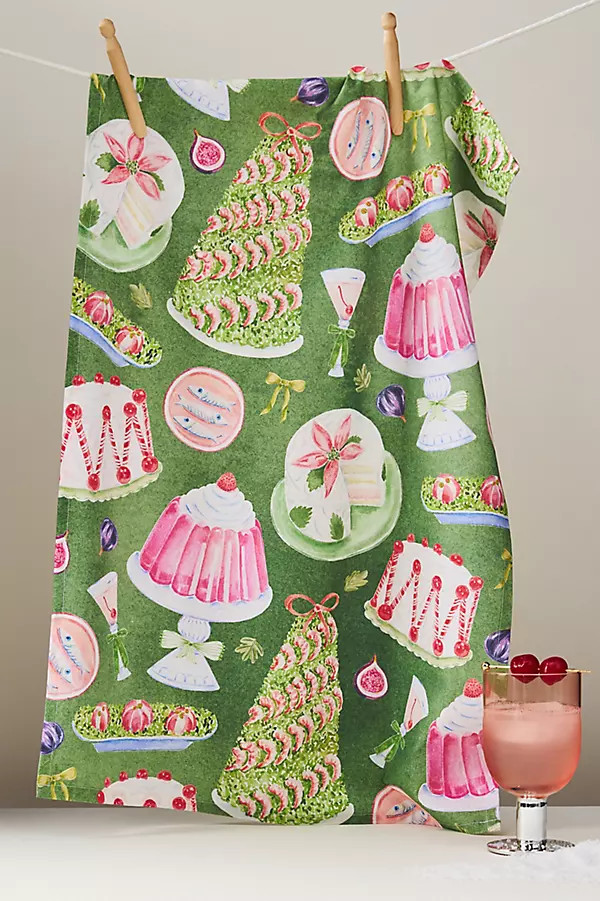 Stephanie Tara Holiday Spread Dish Towel | Anthropologie (US)