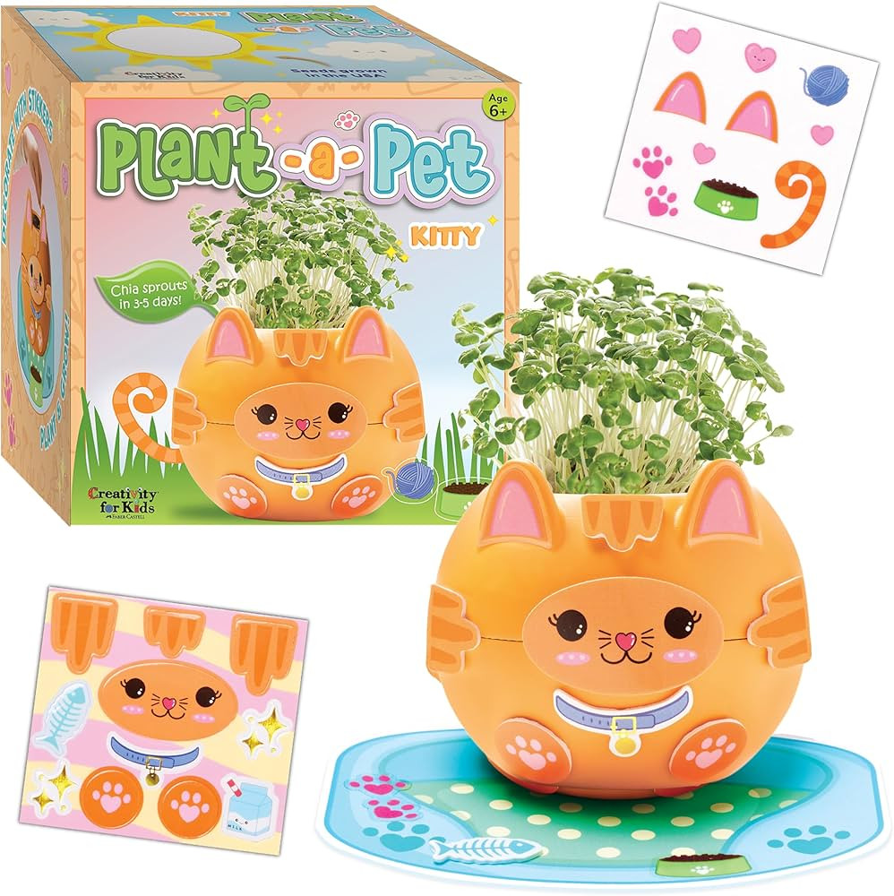 Creativity for Kids Plant-A-Pet: Kitty - Arts and Crafts for Kids Ages 6-8+, Gifts for Girls and ... | Amazon (US)