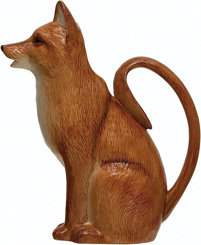 Hand-Painted Ceramic Fox Pitcher, Multicolor | Amazon (US)