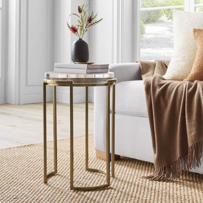 Lago Accent Table, Antique Brass (14") | Williams-Sonoma