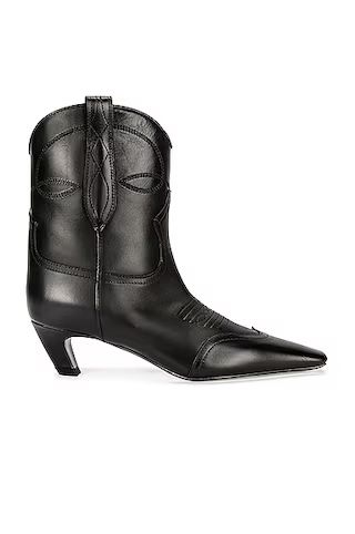 KHAITE Dallas Ankle Boots in Black | FWRD 