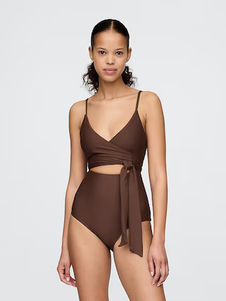 Tie-Knot Cutout One-Piece Swimsuit | Gap (US)