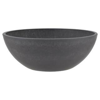 Arcadia Garden Products Garden Bowl 12 in. x 4-1/2 in. Dark Charcoal PSW Pot M30DC - The Home Dep... | The Home Depot