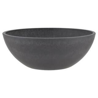 Arcadia Garden Products Garden Bowl 12 in. x 4-1/2 in. Dark Charcoal PSW Pot M30DC - The Home Dep... | The Home Depot