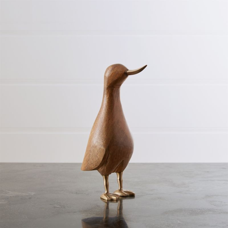 Small Wood Mallard Duck + Reviews | Crate and Barrel | Crate & Barrel