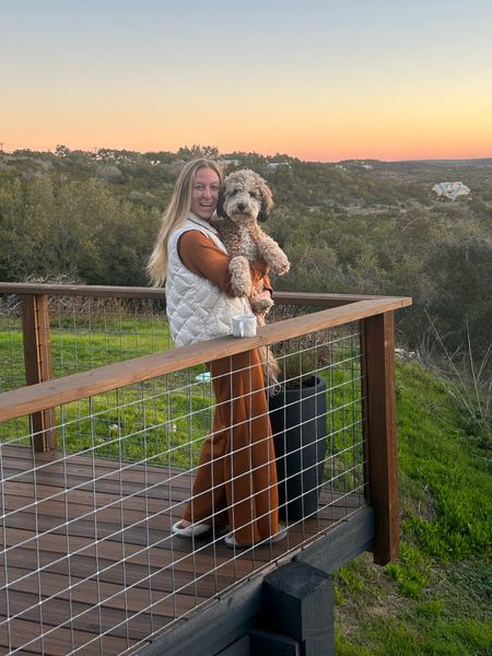 Burnt orange spanx quarter zip and wide leg sweats set - super cute and comfy. I’m wearing an XS in the Texas Hill Country winter 

#LTKtravel #LTKfitness
