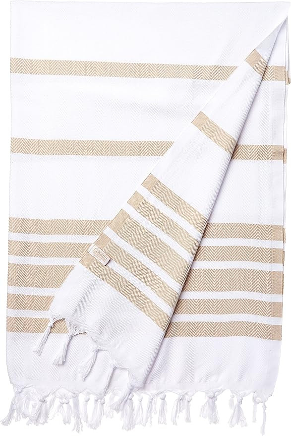 Cacala Turkish Hammam Towels - Traditional Peshtemal Design for Bathrooms, Beach, Sauna - Ultra-S... | Amazon (CA)