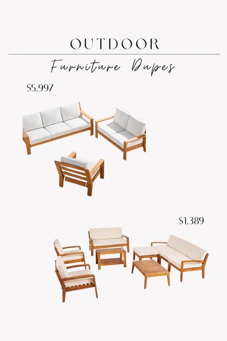 Patio furniture dupes! Outdoor furniture, splurge vs save, get the look for less

#LTKstyletip #LTKFind #LTKhome