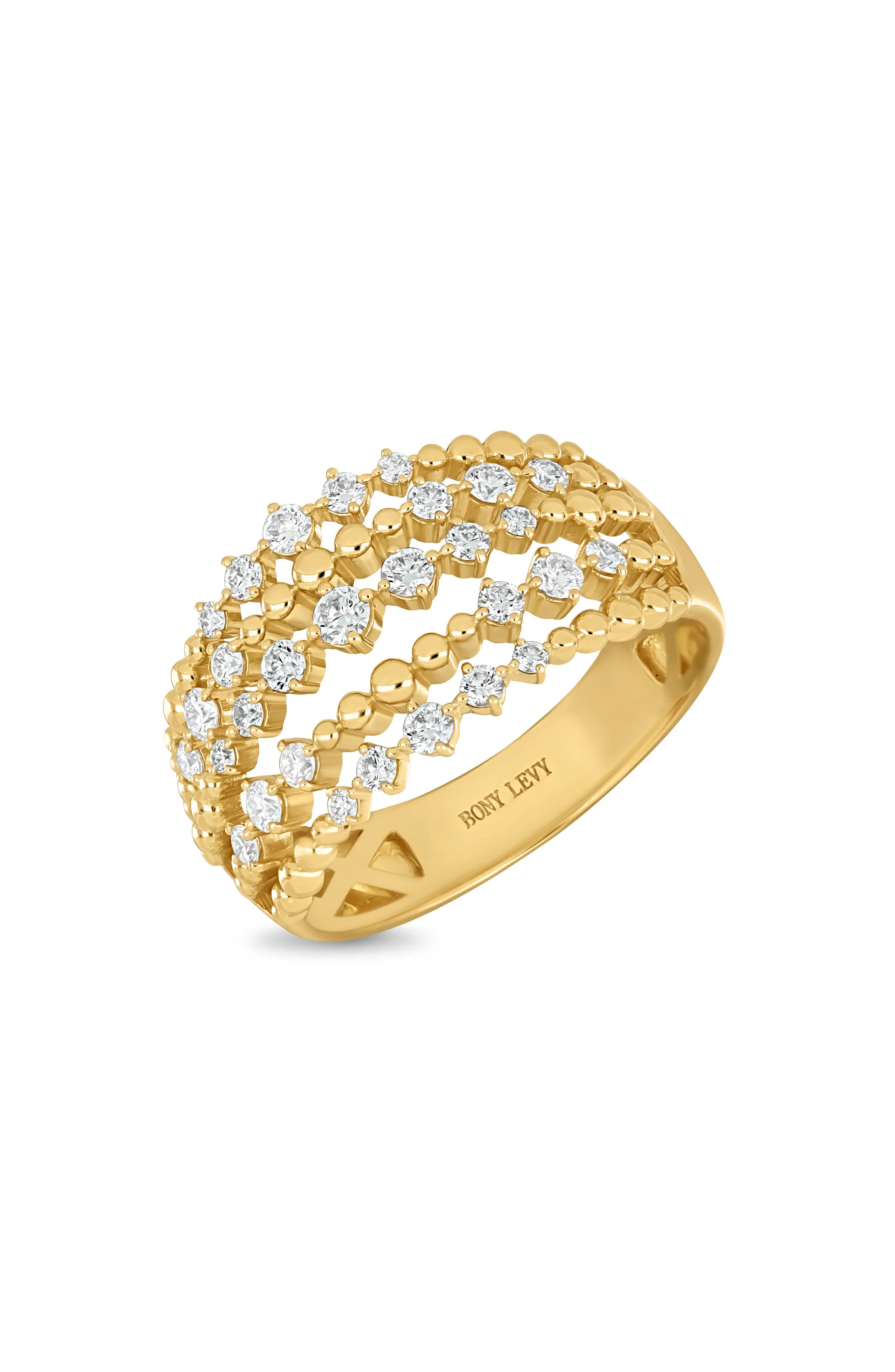 Mykonos Diamond Multirow Wide Ring (Online Trunk Show) (Women) | Nordstrom | Nordstrom