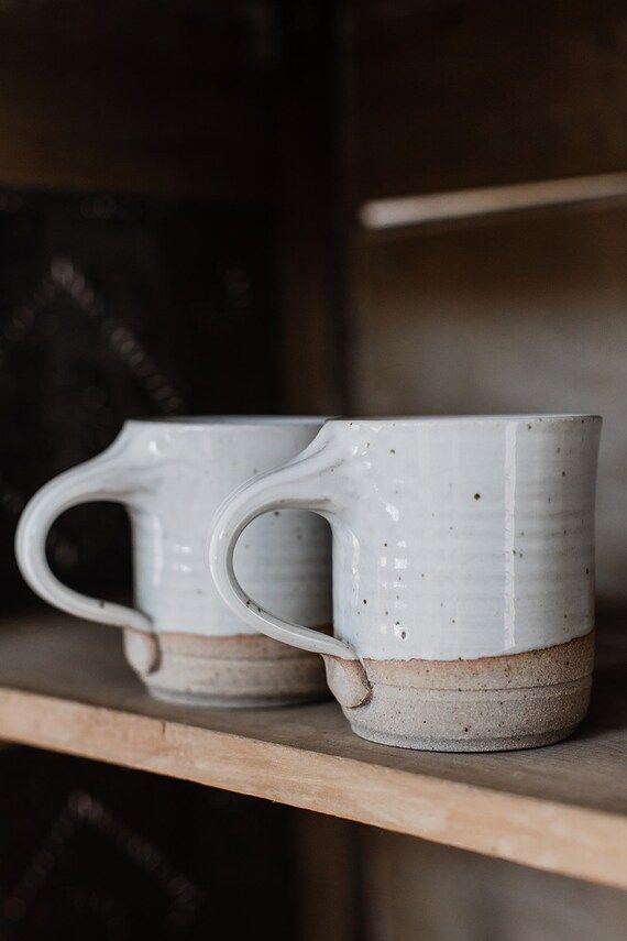 Coffee Mug, hand thrown stoneware pottery mug by Hanselmann Pottery | Etsy (US)