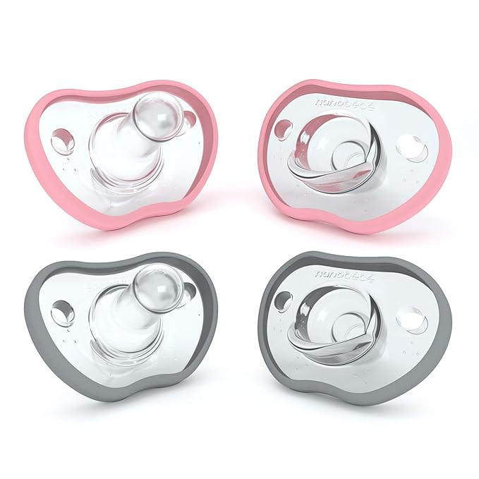 Nanobebe Baby Pacifiers 0-3 Month - Orthodontic, Curves Comfortably with Face Contour, Award Winn... | Amazon (US)