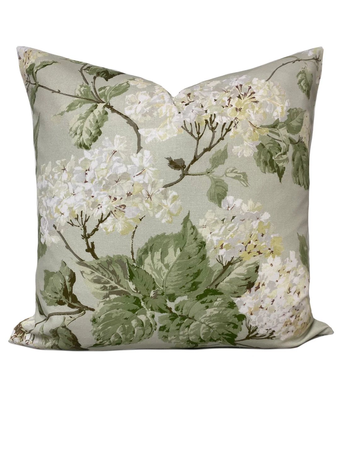 Schumacher Summer Hydrangea CELADON Cushion Cover Pillow Cover Double Sided - Etsy | Etsy (US)