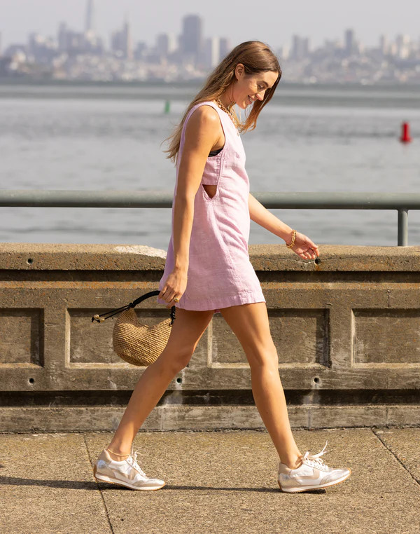 Scottie Linen Dress: Lt. Violet Chambray | Carve Designs