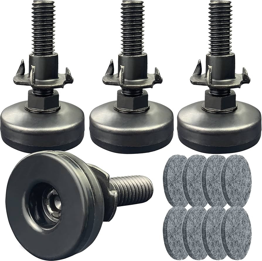 3/8" Threaded Leveling Feet Adjustable Table/Furniture Feet Levelers Screw on Heavy Duty Desk/Cha... | Amazon (US)