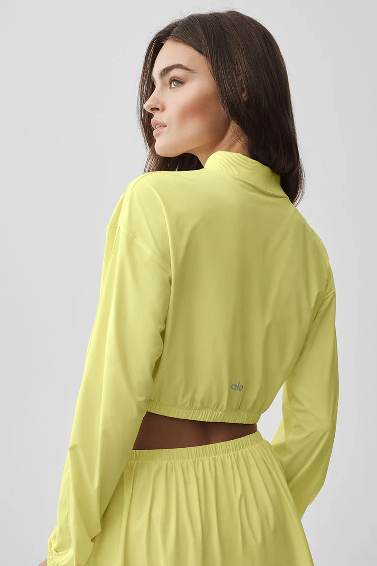 Cropped Breezy Full-Zip Cover Up | Alo Yoga (US)