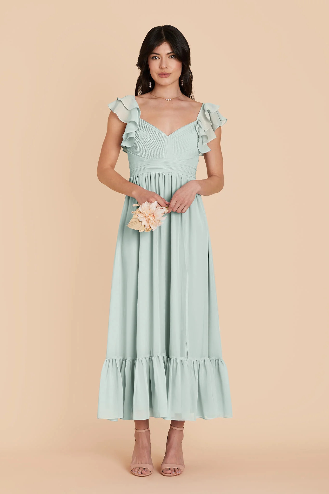 Mint Bridesmaid Dress Chiffon Size XS Birdy Grey Michelle | Birdy Grey