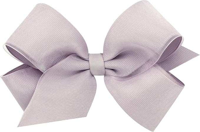 Wee Ones Baby Girls' Medium Organza Overlay Hair Bow on a WeeStay Clip | Amazon (US)