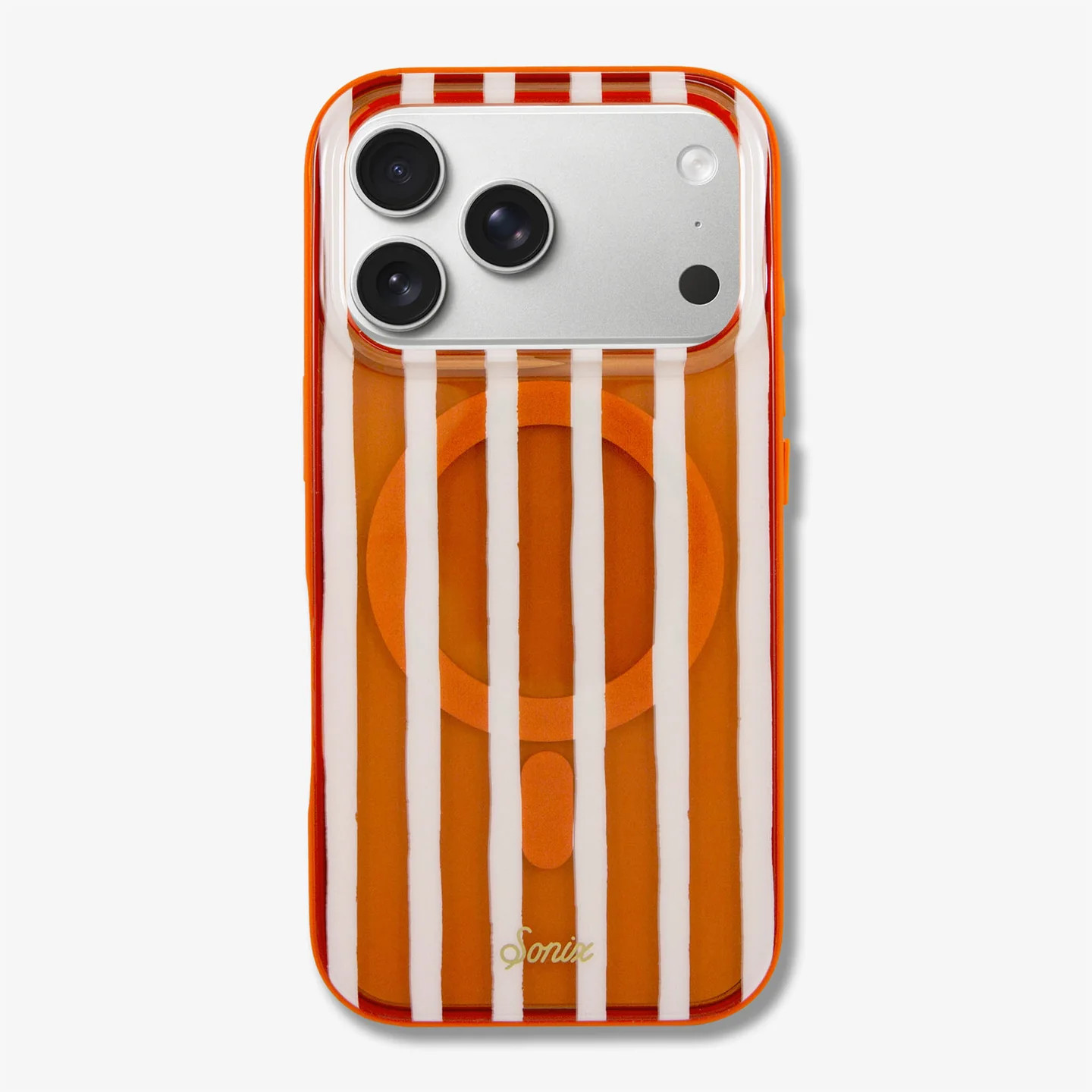 Abstract Stripe Pumpkin MagSafe\u00ae Compatible iPhone Case | Sonix