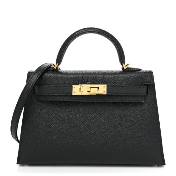 Epsom Mini Kelly Sellier 20 Black | FASHIONPHILE (US)