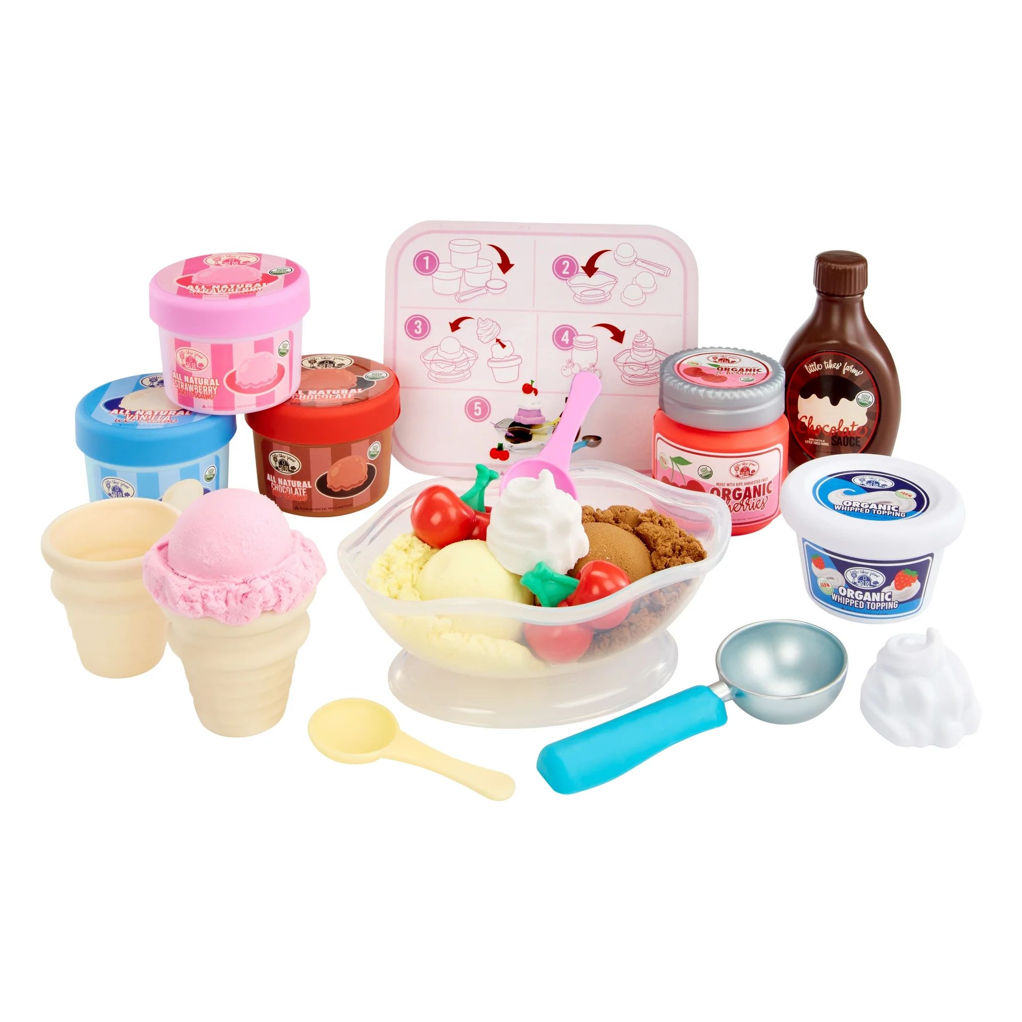 Little Tikes Creative Chefs Ice Cream Kit with Special Make-It! Mix Play Sand, 20 Accessories, Re... | Walmart (US)