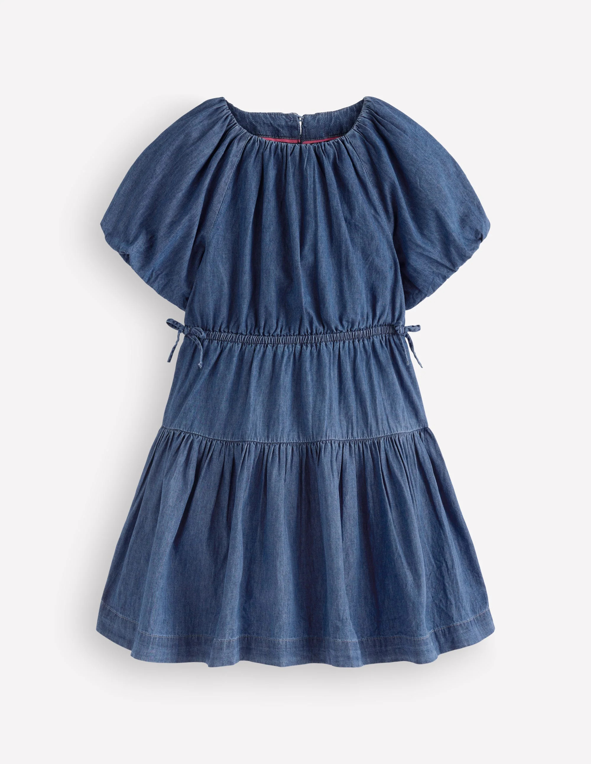 Bow Waist Woven Dress-Mid Vintage Denim | Boden (US)