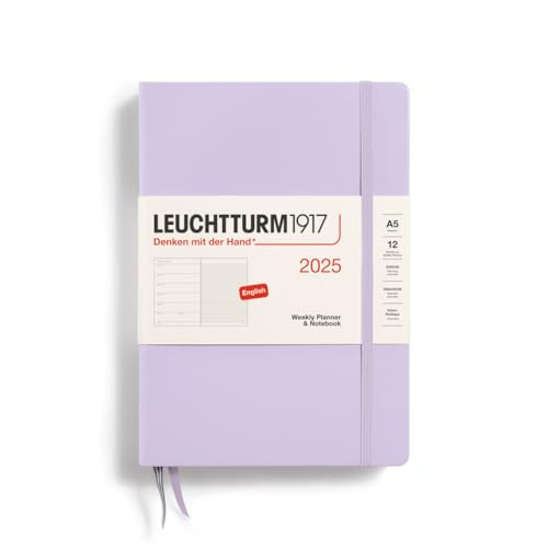 LEUCHTTURM1917 - Weekly Planner & Notebook 2025, Hardcover, Medium (A5), Lilac (Jan 1 - Dec 31, 2025) | Amazon (US)