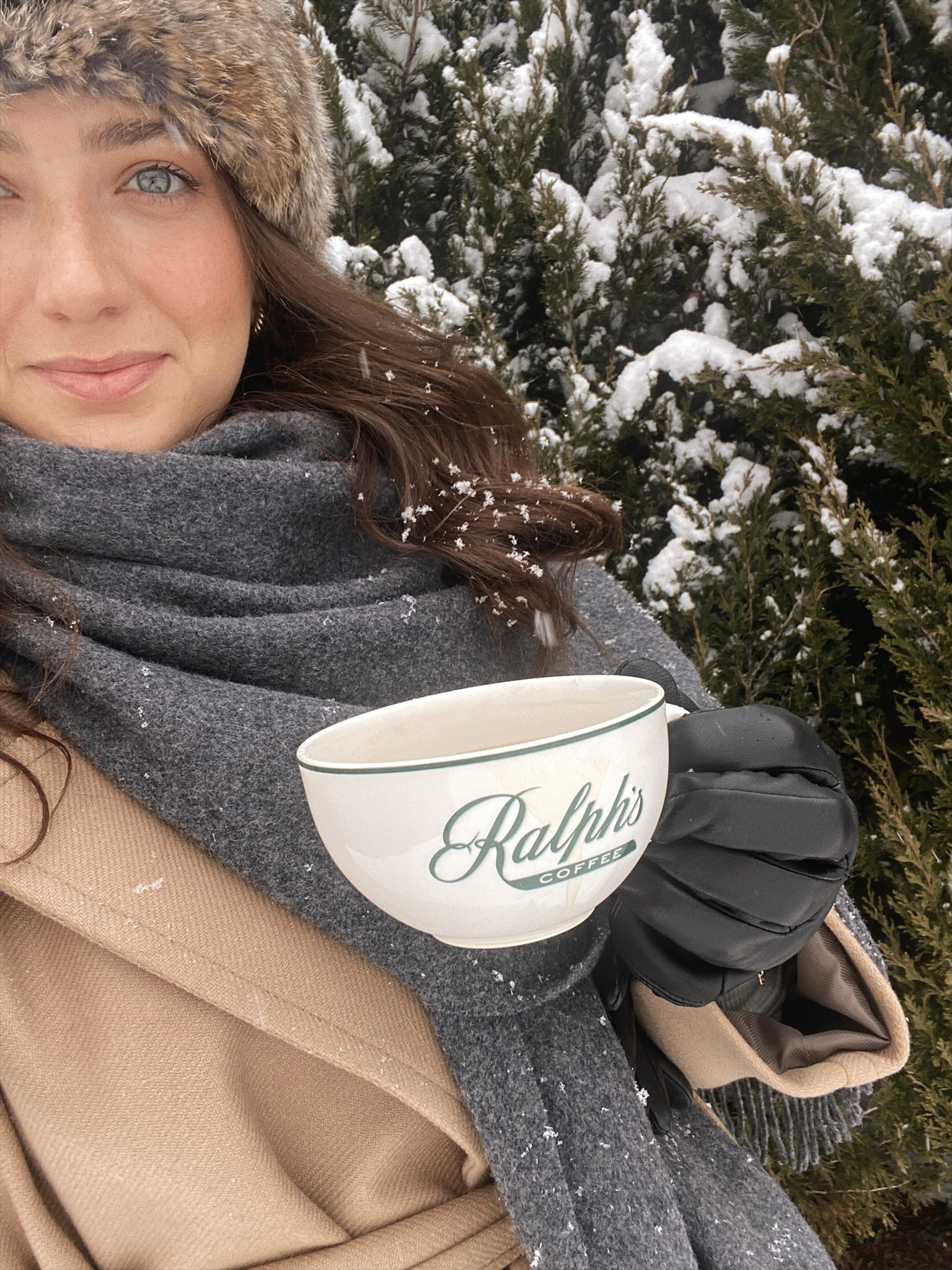 Cozy in the snow with a cup of Ralph’s 🫶🏼 scarf is Aritzia Wool Blanket scarf and gloves are Ann Taylor Horsebit Leather in black, headband is from a small boutique when I visited Iceland, so unfortunately I can’t link it! — linked the most similar styles I could find! #styleinspo #winteroutfit #LTKstyletip 

#LTKGiftGuide #LTKSeasonal #LTKFindsUnder100