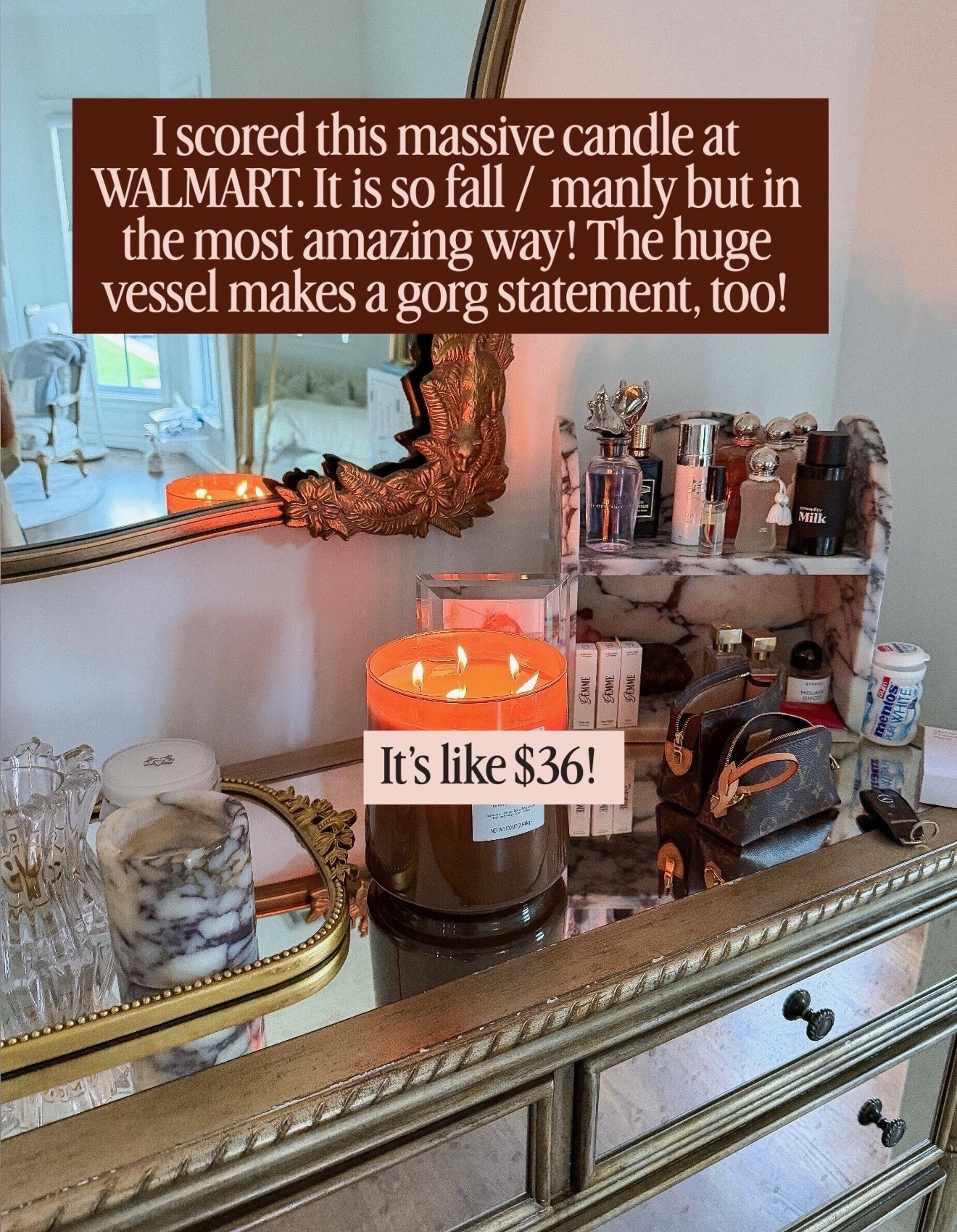 Okay you guys! This candle smells so good and is perfect for the fall! I have already ordered more! 

Walmart, Walmart home, Fall candles, Fall decor, Fall home decor, Fall scents, Amazon home, 
Gemme Beauty, Emily Gemma

#LTKSeasonal #LTKHome