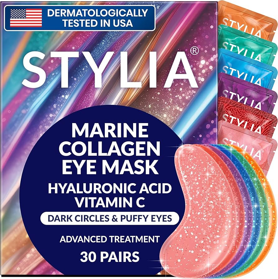 Under Eye Patches for Dark Circles and Puffy Eyes (30 Pairs), Marine Collagen Eye Mask for Puffin... | Amazon (US)