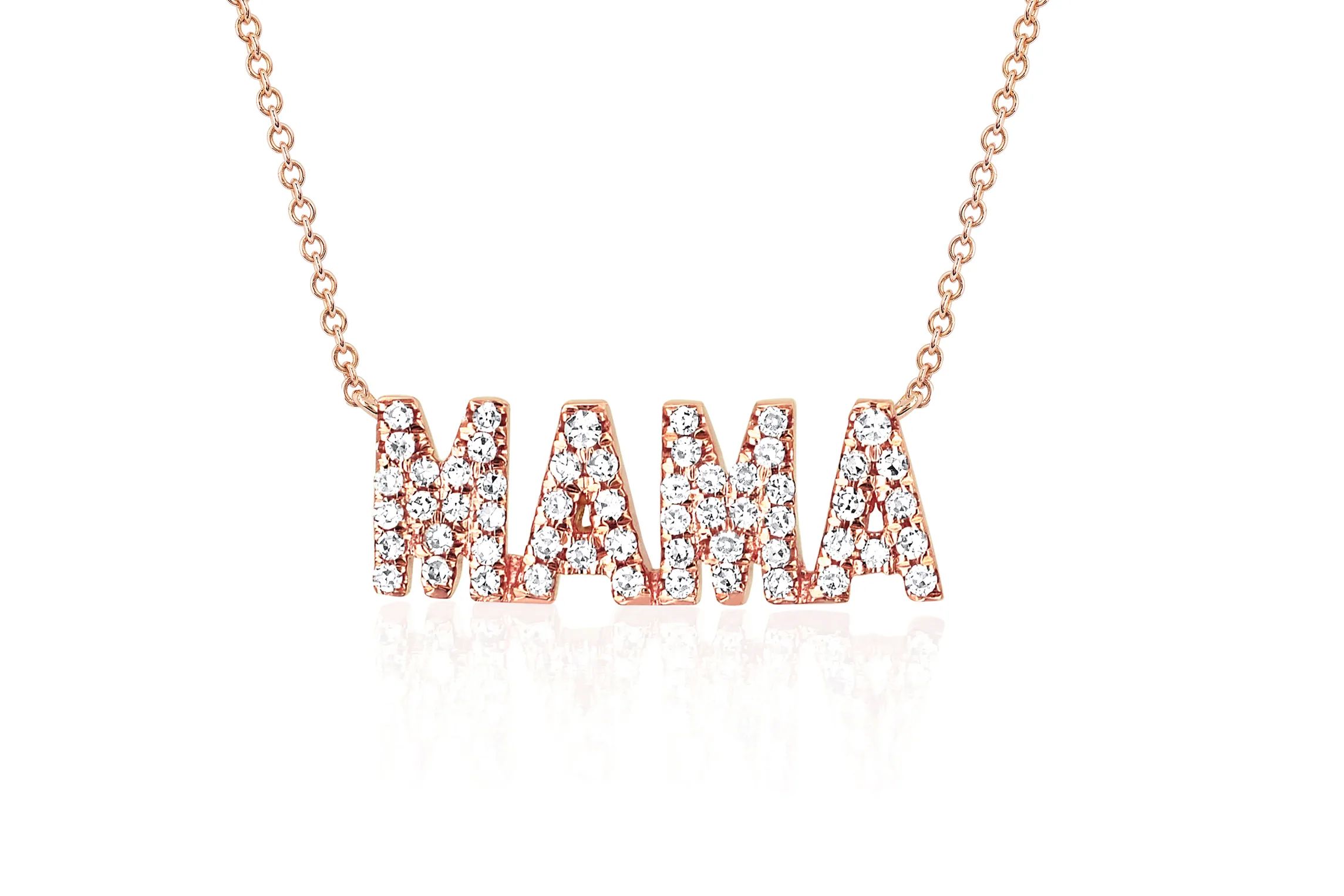 Diamond Mama Initial Necklace | EF Collection