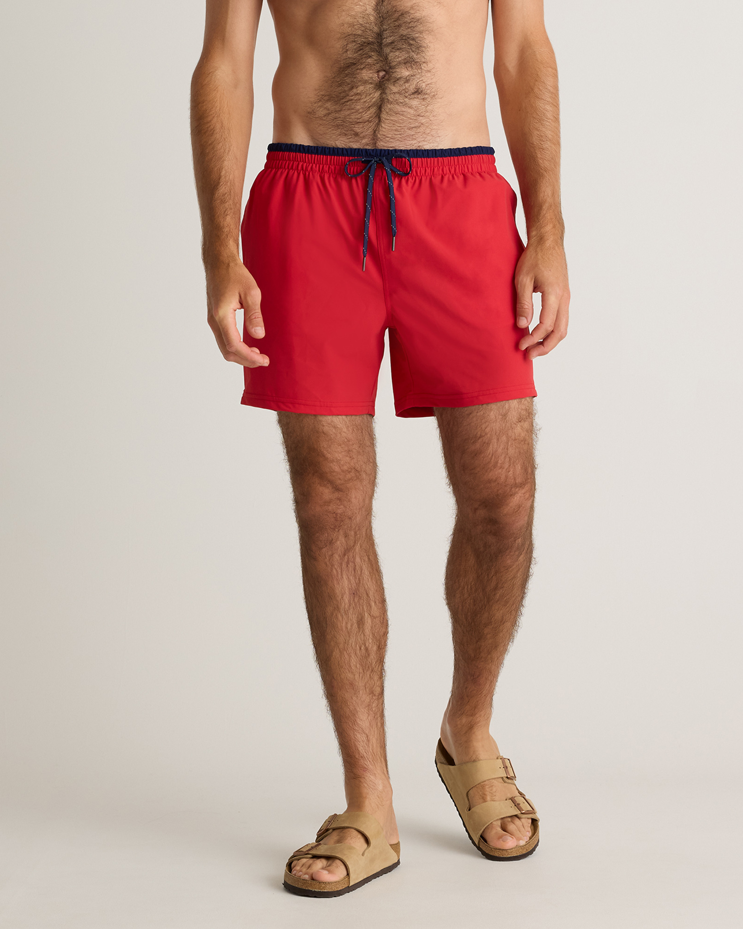 Quince | Men's Italian Swim Trunk in Cherry/Deep Navy, Size XXL, Nylon/Spandex | Quince