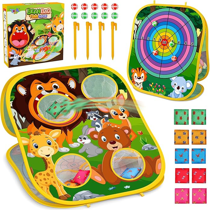 Animal Bean Bag Toss Game Toy Outdoor Toss Game, Family Party Party Supplies for Kids, Gift for B... | Amazon (US)