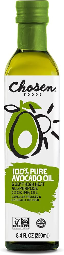 Chosen Foods 100% Pure Avocado Oil, Keto and Paleo Diet Friendly, Kosher Oil for Baking, High-Hea... | Amazon (US)