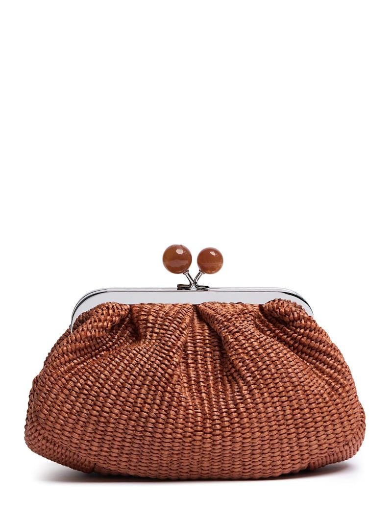 Palmas raffia effect clutch | Luisaviaroma