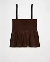 AE Smocked Babydoll Bow Tank Top | American Eagle Outfitters (US & CA)