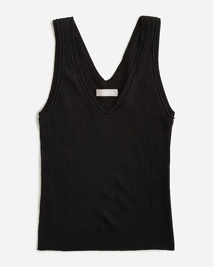 Merino-linen blend sweater-tank | J. Crew US