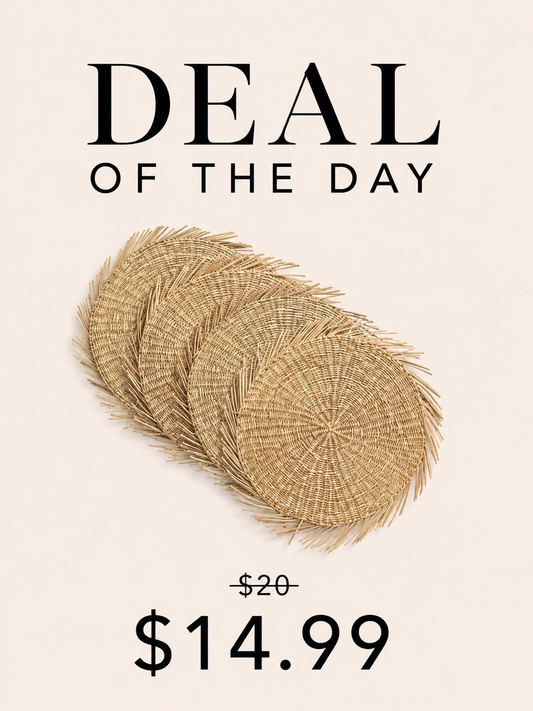 Frayed Seagrass Placemats

These woven placemats are such an easy way to add texture and that relaxed coastal-organic look to a table setting. I love the frayed edges and natural tone for summer hosting, outdoor dinners, or layered neutral tablescapes.

#LTKSeasonal #LTKSaleAlert #LTKHome