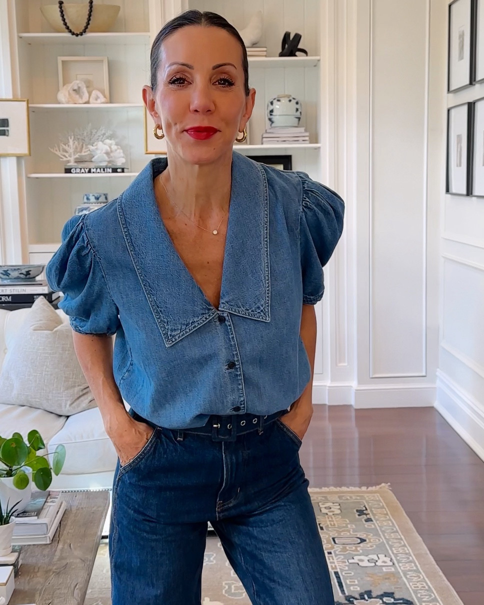 Elevated double denim look