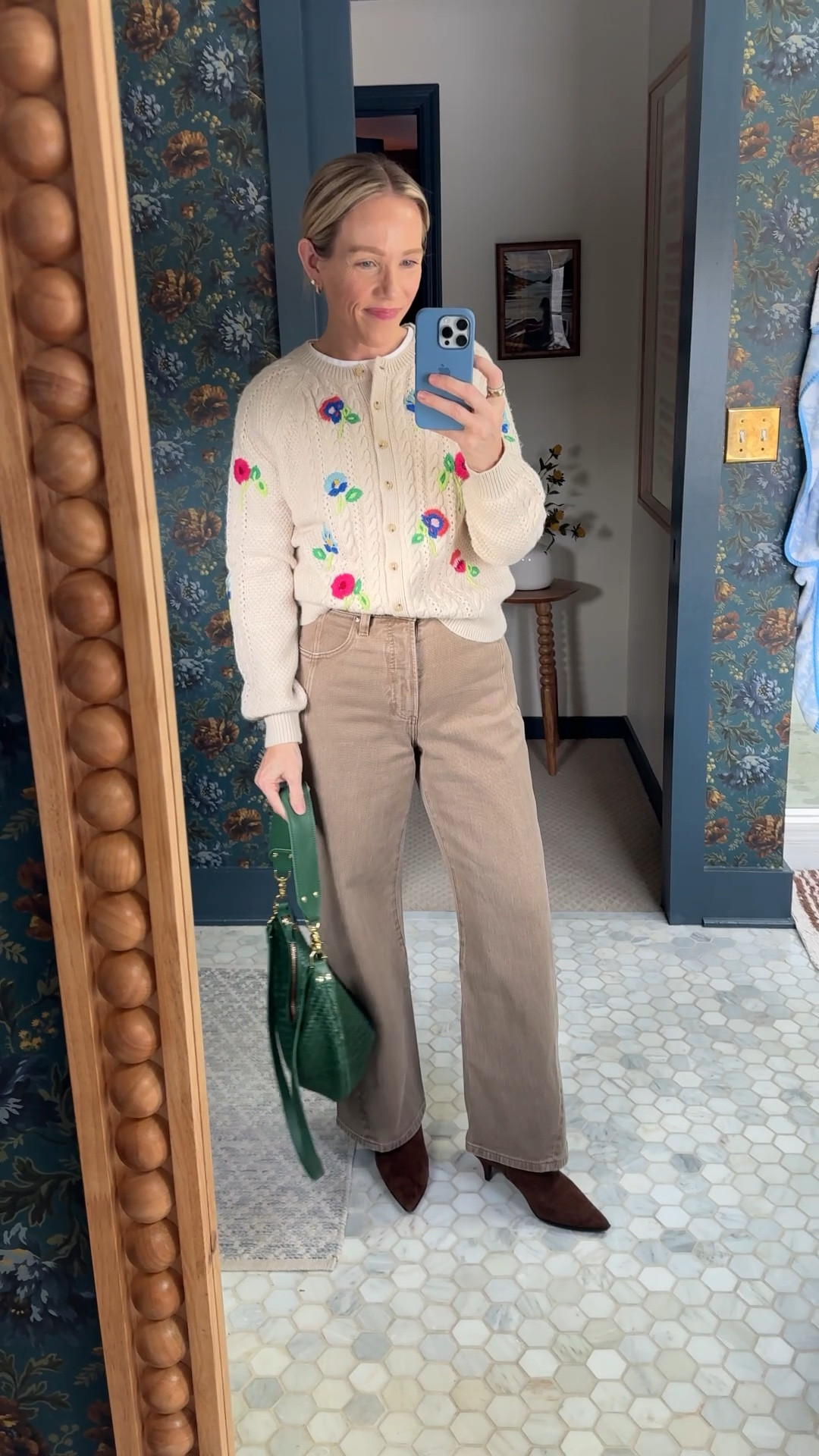 code LATELY15 on Pistola Kyra denim jeans wearing my regular size (5'3"), also own & love them in SOHO & they just came out with petite sizing ~ Boden embroidered cardigan  & Madewell perfect white tee wearing my regular size small in both ~ Claire V moyen messenger in evergreen is an everyday favorite ~ J.Crew stevie boots fit true to size ~ pepper bra, eby underwear size up to medium ~ baublebar everyday earring stack~ xo ,Claire

#LTKWorkwear #LTKOver40 #LTKootd