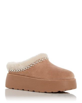 Stuart Weitzman Women's Nelle Shearling Platform Slippers  | Bloomingdale's Shoes | Bloomingdale's (US)