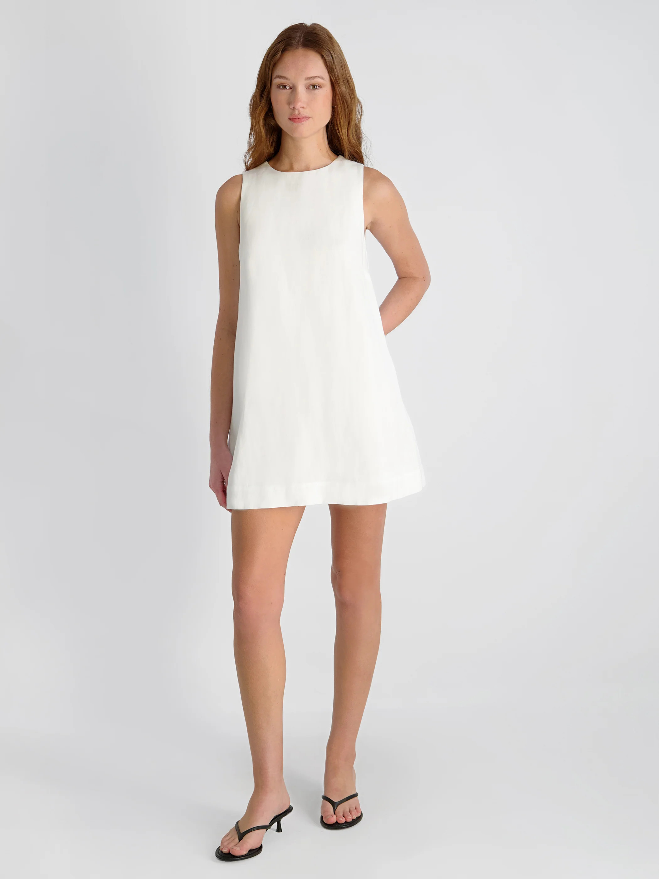 COOPER LINEN SLEEVELESS MINI DRESS | French Connection (US)