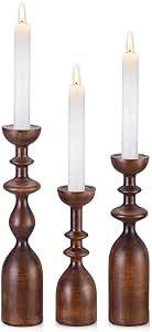HOWSILAY Candle Holder Wood Candle Holders for Table Centerpiece Candlestick Holders Modern Farmh... | Amazon (US)
