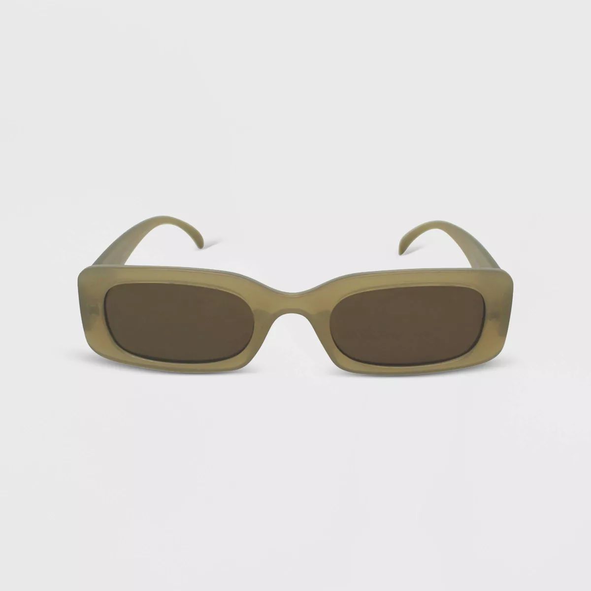 Women's Solid Plastic Rectangle Sunglasses - Wild Fable™ Tan | Target